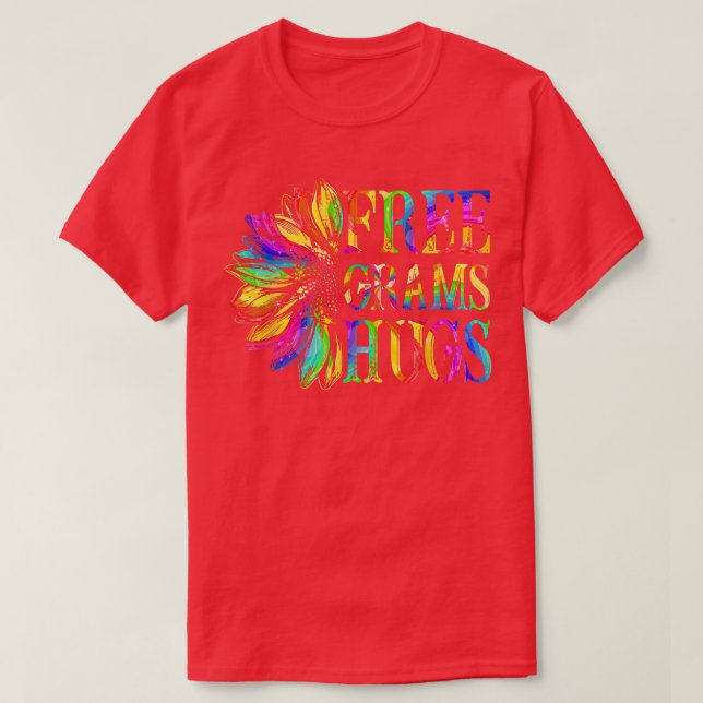 Proud LGBTQ Free Grams Hugs LGBT Pride Month sunfl T-Shirt (Design Front)