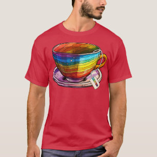 Proud LGBTQ gay pride tea drinker Rainbow Coloured T-Shirt