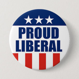 proud liberal 7.5 cm round badge