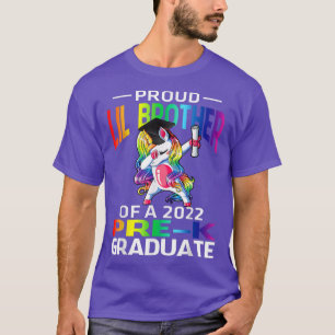 Proud Lil Brother Of A 2022 PreK Graduate Unicorn T-Shirt