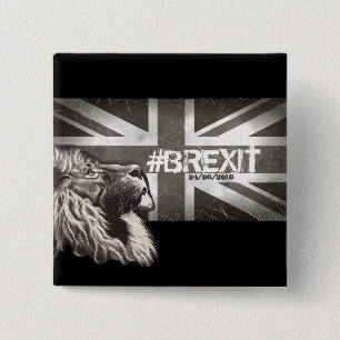 Proud Lion #Brexit Commemorative Art 15 Cm Square Badge