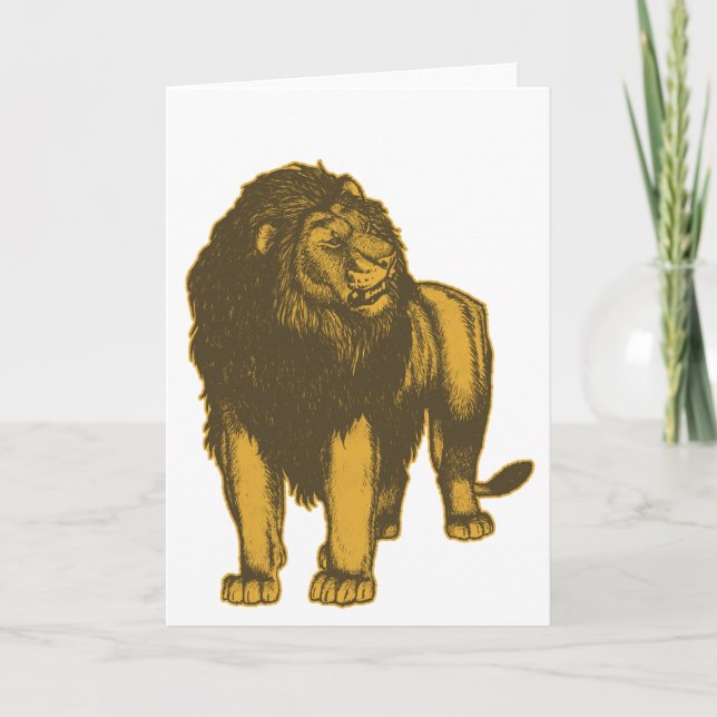 Proud  Lion  Greeting Card (Front)