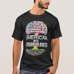 Proud Lithuanian American Flag Lithuania Heritage  T-Shirt