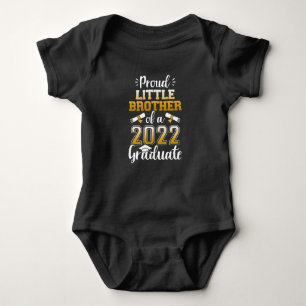 Proud little brother class 2022 graduate baby bodysuit
