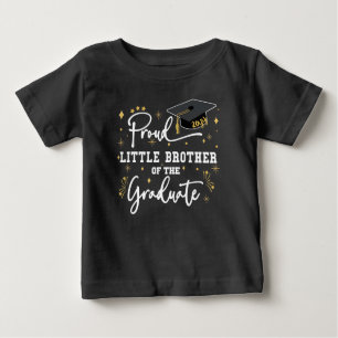 Proud Little Brother Of The Graduate Black Baby T-Shirt