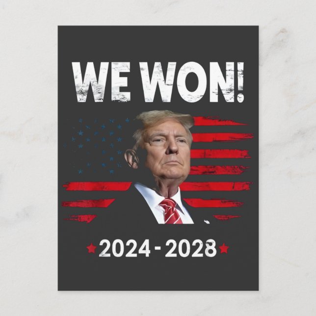 Proud Maga President Trump Won Inaguration Day  Postcard (Front)