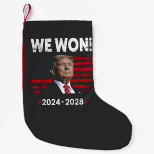 Proud Maga President Trump Won Inaguration Day Small Christmas Stocking