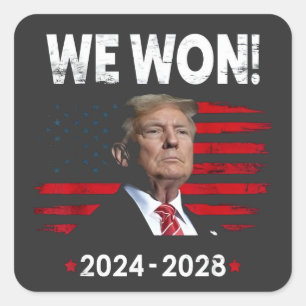 Proud Maga President Trump Won Inaguration Day  Square Sticker