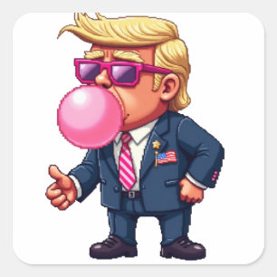 Proud Maga Trump Pixel President Inaguration Day  Square Sticker