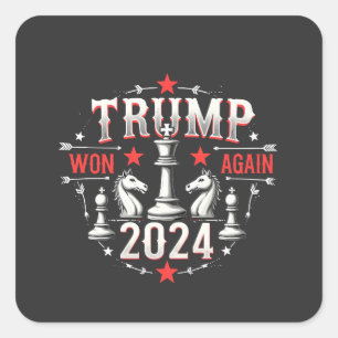 Proud Maga Trump Won again 2025 Inaguration Day Square Sticker