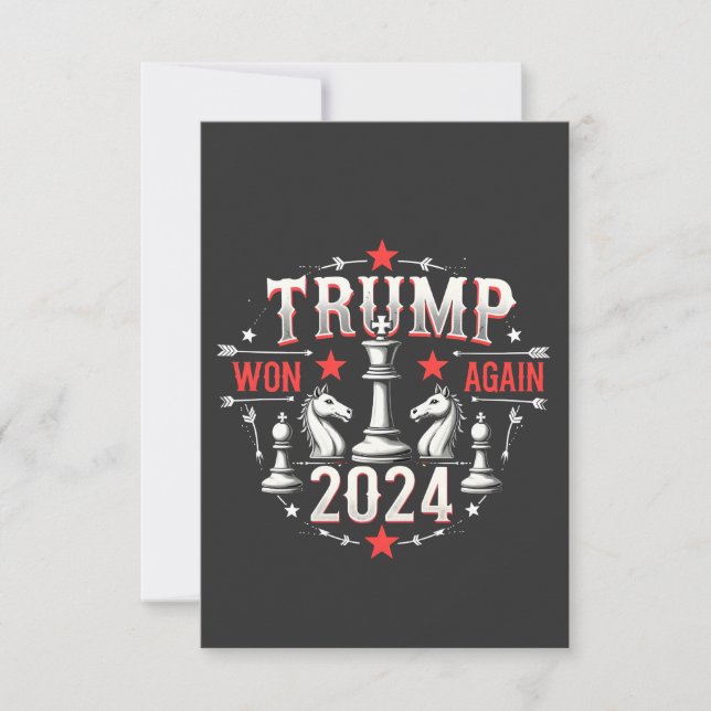 Proud Maga Trump Won again 2025 Inaguration Day  Thank You Card (Front)
