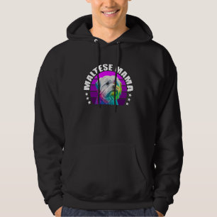 Proud Maltese Mom Cute Maltese Dog Mama Rainbow Po Hoodie