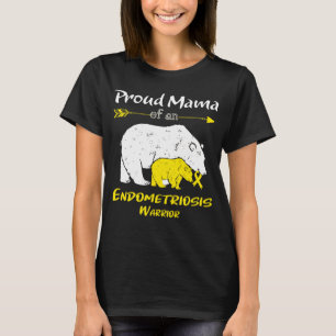 Proud Mama Bear Endometriosis Awareness T-Shirt