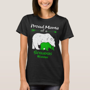Proud Mama Bear Scoliosis Awareness T-Shirt