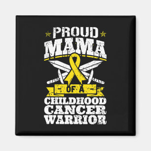 Proud Mama Of A Childhood Cancer Warrior Awareness Magnet