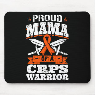 Proud Mama Of A Crps Warrior Rsd Awareness Ribbon Mouse Pad