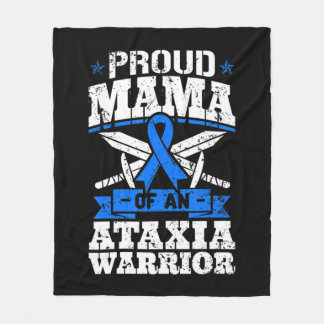 Proud Mama Of An Ataxia Warrior Awareness Ribbon D Fleece Blanket