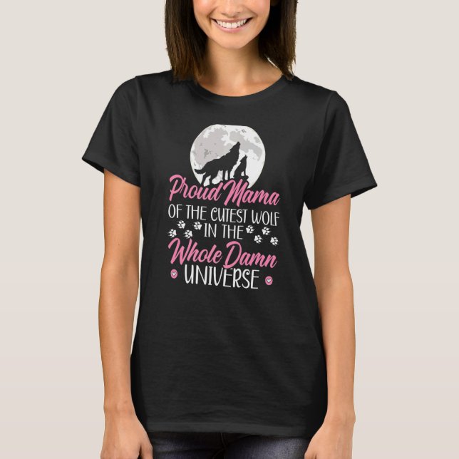 Proud Mama Wolf Mum T-Shirt (Front)
