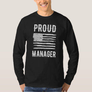 Proud Manager Profession American Flag Premium T-Shirt