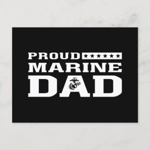 Proud Marine Dad Holiday Postcard