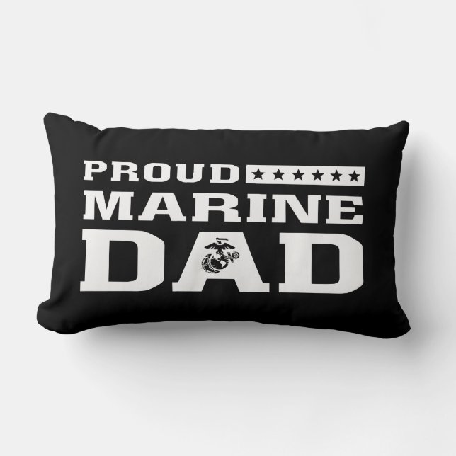 Proud Marine Dad Lumbar Cushion (Front)