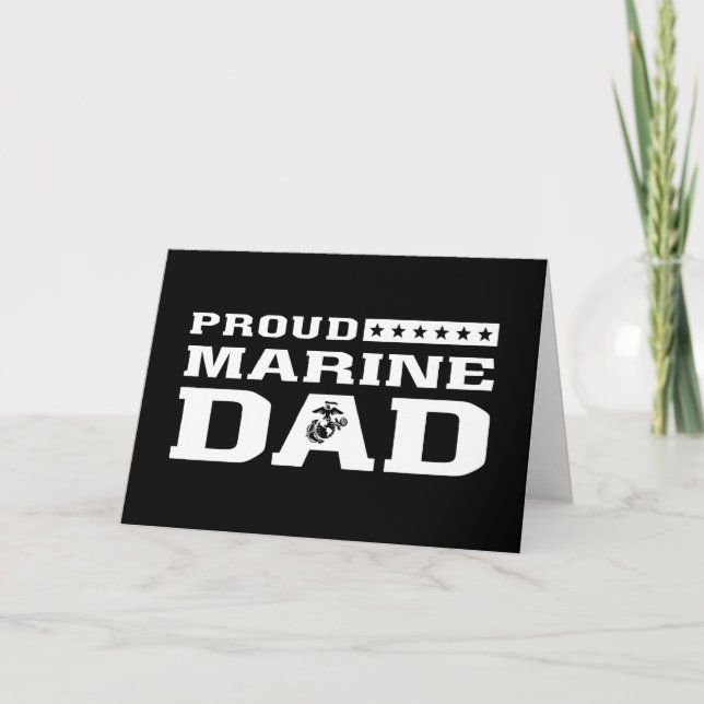 Proud Marine Dad Note Card (Front)