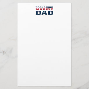 Proud Marine Dad Stationery