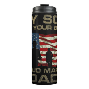 Proud Marine Dad Thermal Tumbler