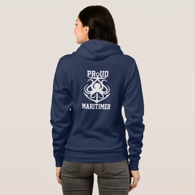 Proud Maritimer anchor octopus Lighthouse route  Hoodie (Back Full)