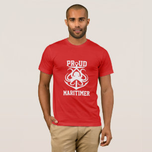 Proud Maritimer anchor octopus Lighthouse route T-Shirt