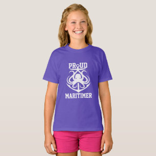 Proud Maritimer anchor octopus Lighthouse route T- T-Shirt