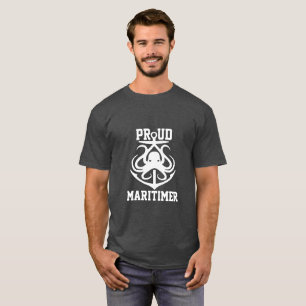 Proud Maritimer anchor octopus Lighthouse route T T-Shirt