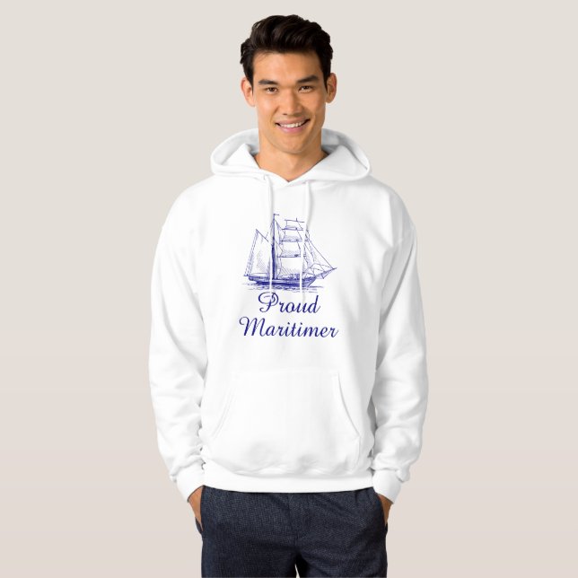 Proud Maritimer Hoodie nautical sailing ship  (Front Full)