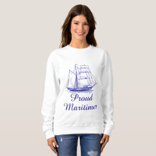 Proud Maritimer sweater nautical sailing ship 