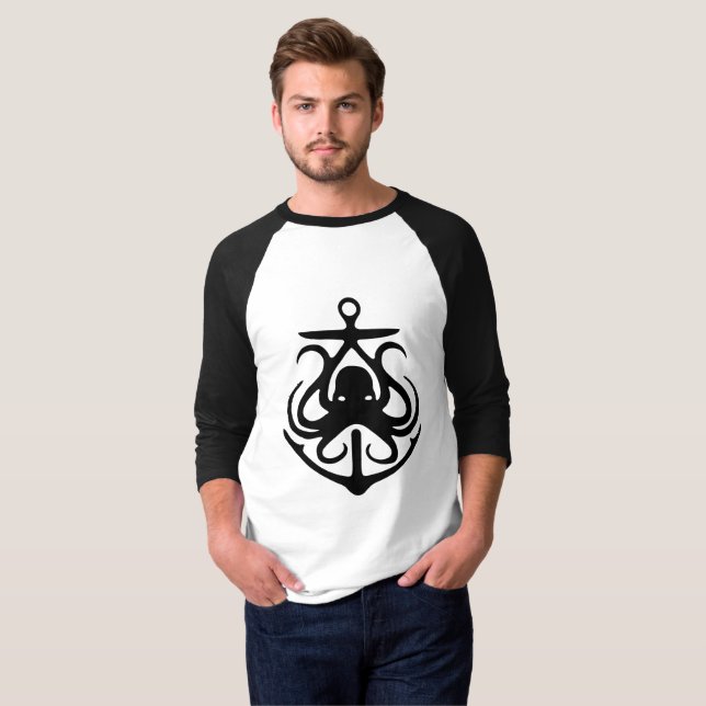 Proud Maritimer t-shirt octopus Lighthouse route  (Front Full)
