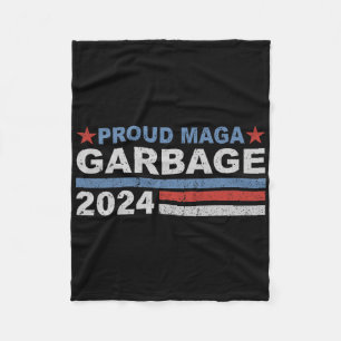 Proud Mega Garbyge Trump Supporter 10 Fleece Blanket