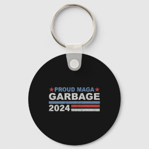 Proud Mega Garbyge Trump Supporter 10 Key Ring