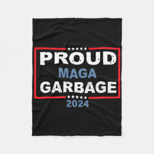 Proud Mega Garbyge Trump Supporter 1 Fleece Blanket
