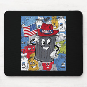 Proud Mega Garbyge Trump Supporter Trash Can Carto Mouse Pad