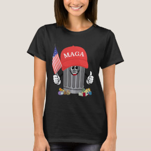 Proud Mega Garbyge Trump Supporter Trash Can Carto T-Shirt