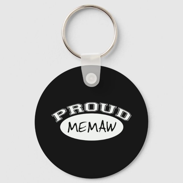 Proud Memaw (White) Key Ring (Front)