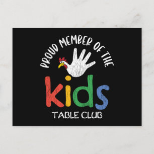 Proud Member Of The Kids Table Club Funny Family Postcard