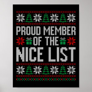 Proud Member Of The Nice List Poster