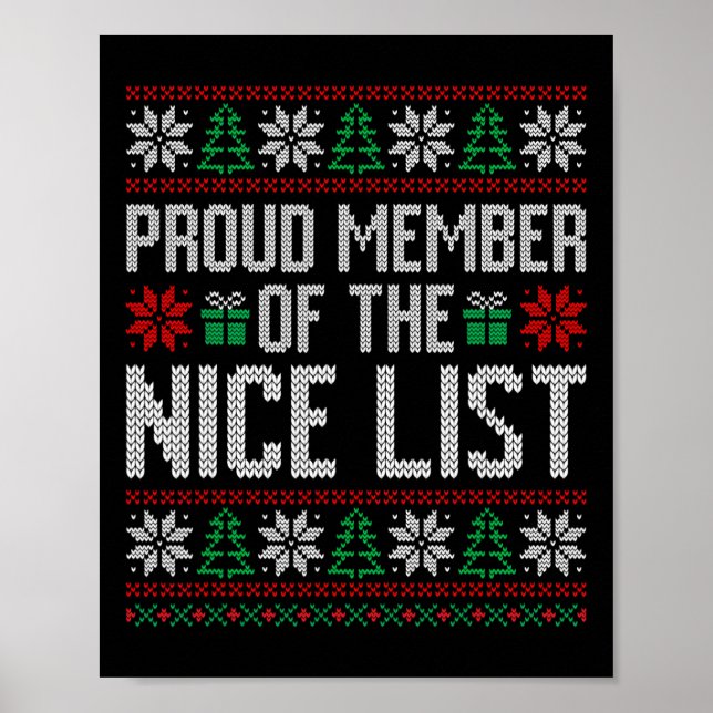 Proud Member Of The Nice List  Poster (Front)