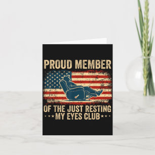 Proud Member Of The Resting Eyes Club Fathers Day Card