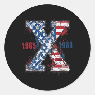 Proud Member Of The Your Feelings Gen X Usa 4th Of Classic Round Sticker
