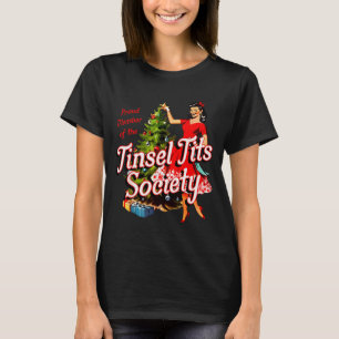 Proud Member Of Tinsel Society Lady Funny Christma T-Shirt