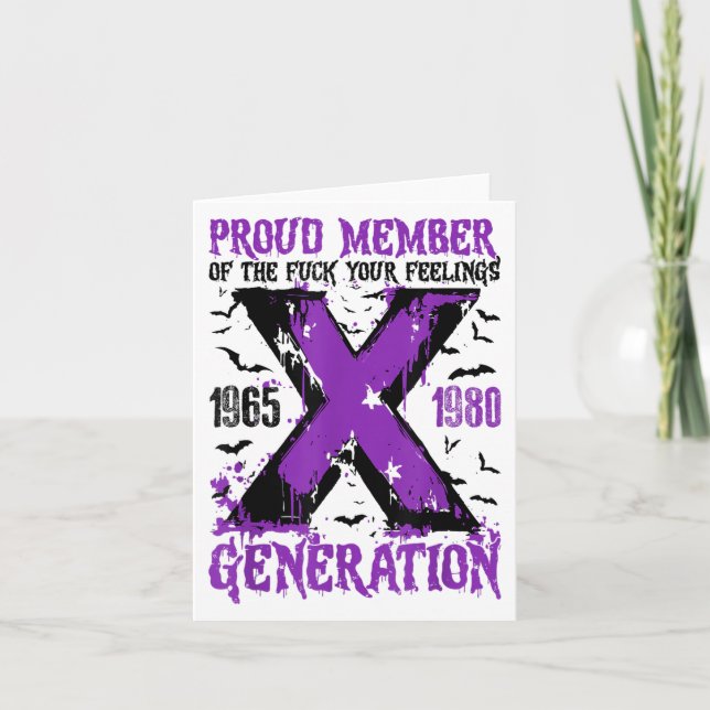 Proud Member X Generation For Your Feelings Hallow Card (Front)