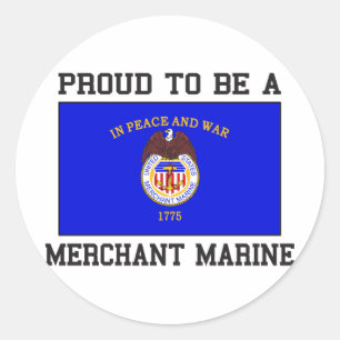 Proud Merchant Marine Classic Round Sticker
