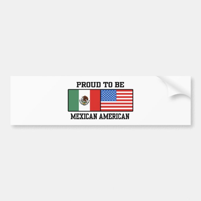 Proud Mexican American Bumper Sticker (Front)